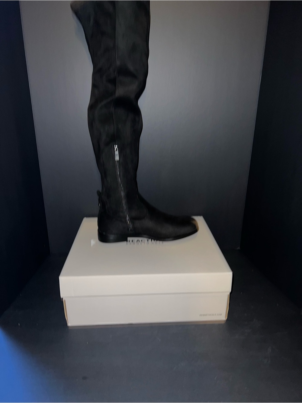 Reaction by Kenneth Cole Black Over-the-Knee Zip Boot